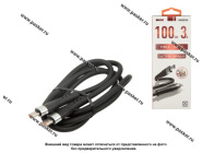 Кабель Type-C - Type-C 1м 3А WIIIX CB-512TC-TC-10B быстрый черный|Код 74172