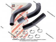 Патрубки радиатора 21073 к-т 4 шт 8 хомутов ROSTECO|Код 75230
