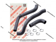 Патрубки радиатора 2110-2112 16 кл с термостатом 21082-1306010 3 шт 6 хомутов ROSTECO|Код 75239