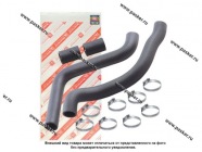 Патрубки радиатора 2110-2112 16 кл. с термостатом 2110-1306010 к-т 4 шт  8 хомутов ROSTECO|Код 75240