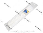 Хомут пластмассовый 4,8х400 ленточный KRAFT 50шт белый 880609|Код 77959