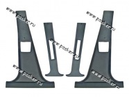 Накладки центральных стоек 2110 пластик 4шт Кампласт|Код 8113