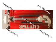 Нож для бумаги картона с выдвижным лезвием 18мм винтовой фиксатор лезвия Matrix 78914|Код 8350