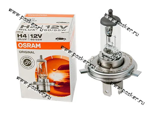 Лампа галоген 12V H4 60/55W P43t OSRAM 64193 [упаковка 10 шт.]