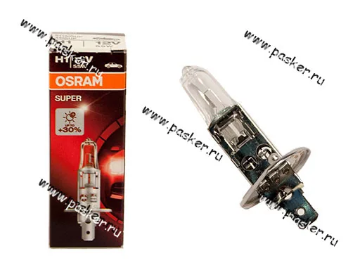 Лампа галоген 12V H1 55W P14.5s OSRAM +30% яркости 64150SUP