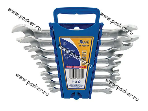 Ключи рожковые  8 предметов 6-23мм KRAFT 700557
