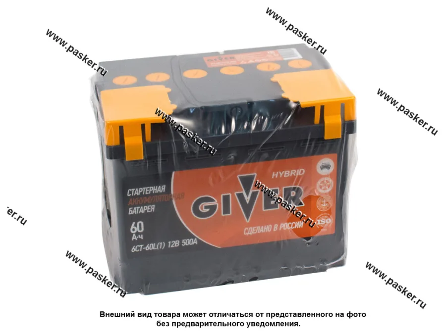 Аккумулятор GIVER HYBRID 60Ач EN500 242х175х190