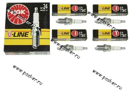 Свечи NGK V-Line №24 BKUR6ET-10 Audi,Mercedes,Seat,VW,Skoda