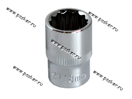 Головка торцевая 18 1/2 короткая 12-гранная OMBRA 112318