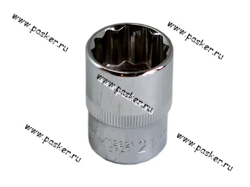 Головка торцевая 21 1/2 короткая 12-гранная OMBRA 112321