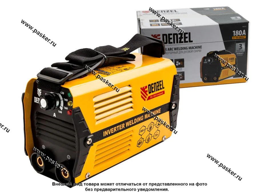 Сварочный аппарат инверторный 180А ПВ 70% диам.эл. 1,6-4мм DS-180 Compact Denzel 94372