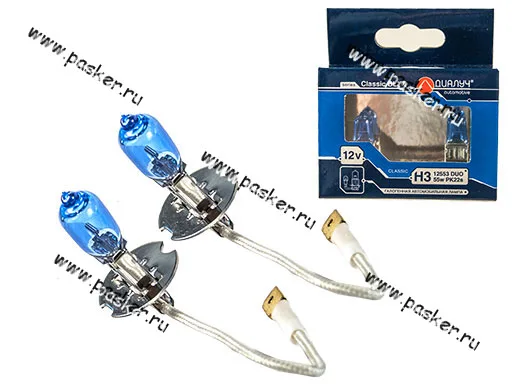 Лампа галоген 12V H3 55W Pk22s ДиаЛуч Blue 2шт