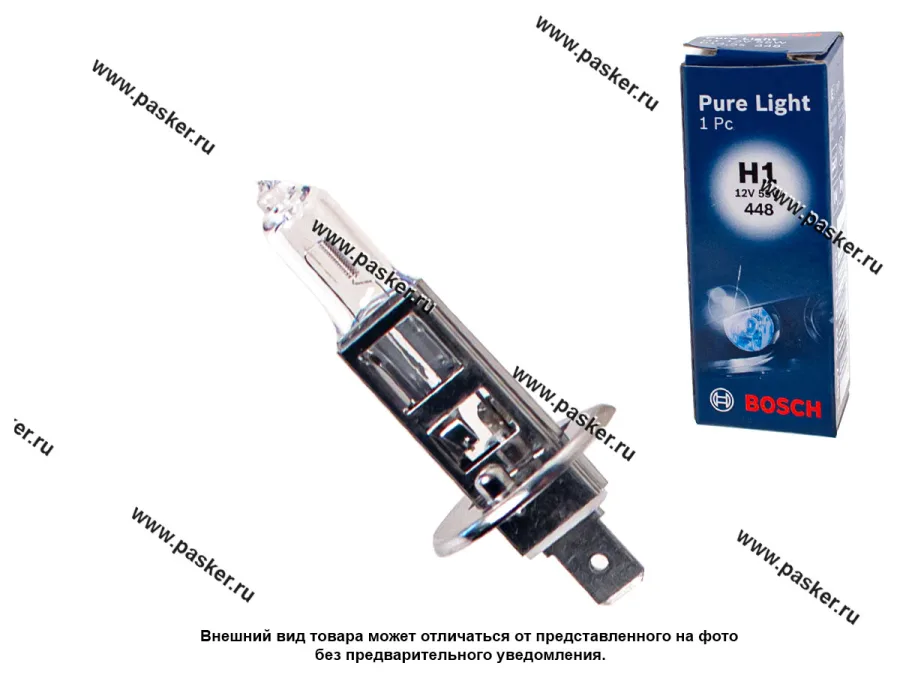 Лампа галоген 12V H1 55W P14.5s BOSCH Pure light 011
