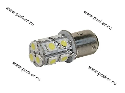 Лампа светодиод 12V21/5W BAY15d Nord YADA 13SMD белая