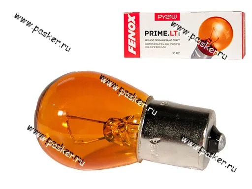 Лампа 12V21W BAU15s FENOX B1200 желтая
