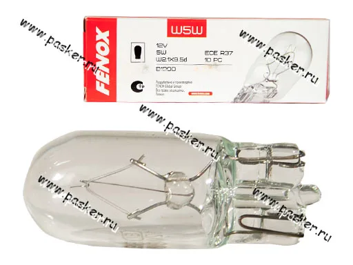 Лампа 12V5W W2.1x9.5d FENOX B1900