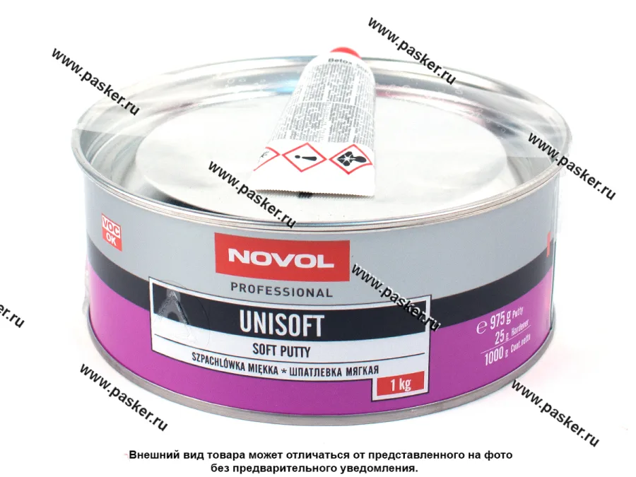 Шпатлевка NOVOL UNISOFT мягкая 1000гр с отвердителем