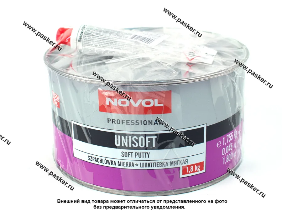 Шпатлевка NOVOL UNISOFT мягкая 1800гр с отвердителем
