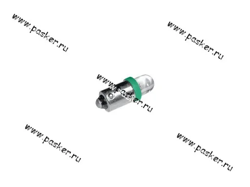 Лампа светодиод 12V4W BA9s Nord YADA 1LED зеленая