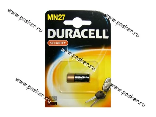 Батарейка DURACELL MN27 BL-1, 12v для брелока сигнализации