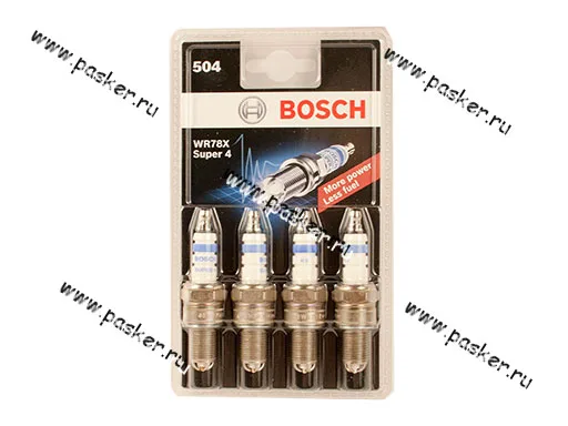 Свечи BOSCH SUPER-4 2108-10 WR78X 8кл инжектор 4-х электродные 804