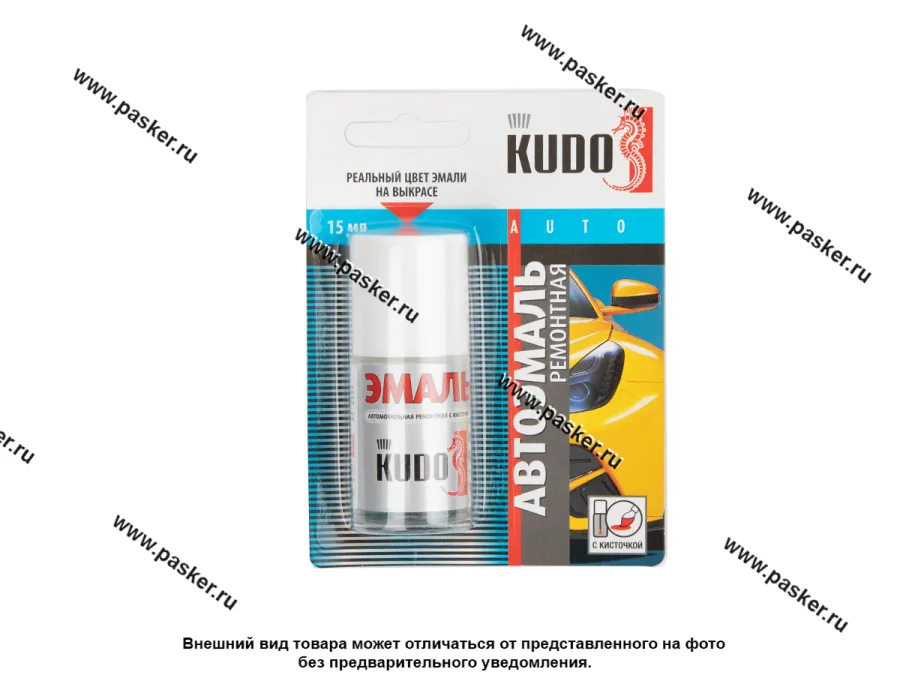 Краска 240 Белое облако металлик KUDO 15мл кисть