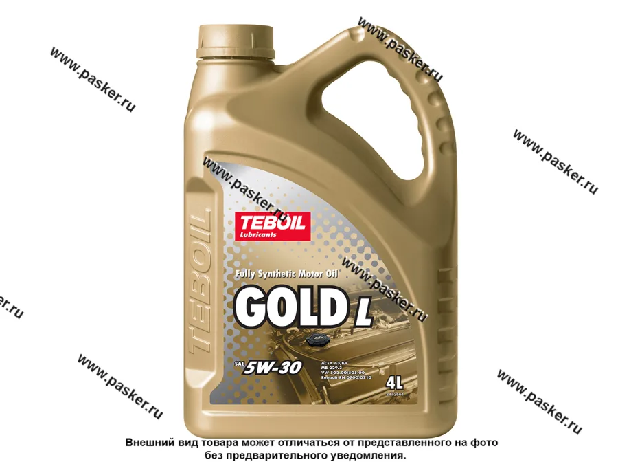Масло TEBOIL  5W30 Gold L API SN/CF ACEA A3/B4 4л син 3453935/2459465