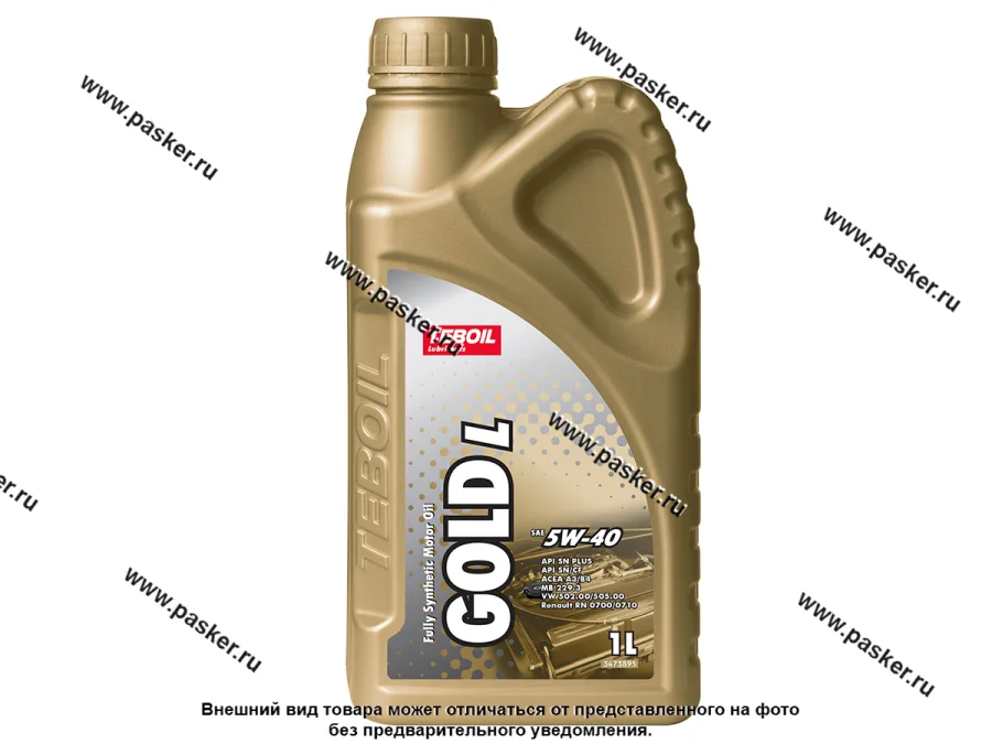 Масло TEBOIL  5W40 Gold L API SN/CF ACEA A3/B4 1л син