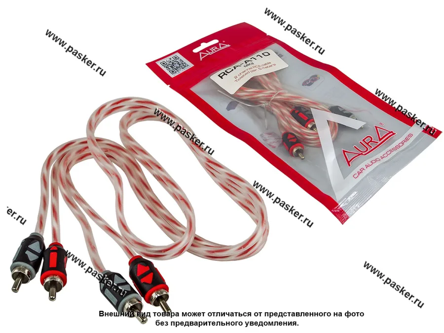 Кабель RCA 2-х канальный 1м витая пара AURA RCA-A110MKII