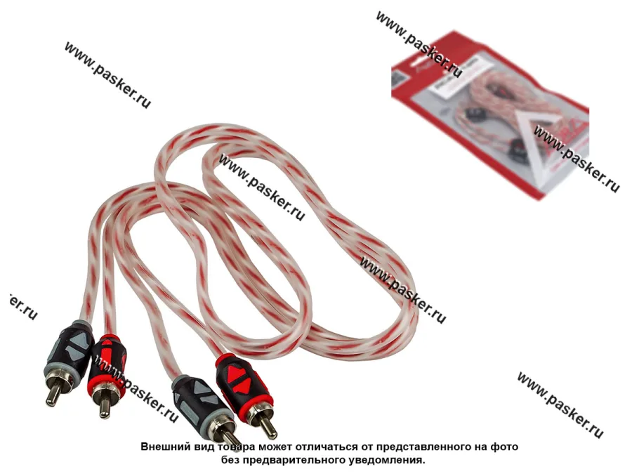 Кабель RCA 2-х канальный 2м витая пара AURA RCA-A120MKII
