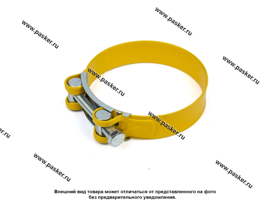 Хомут COMFORT 80-85 силовой одноболтовый желтый