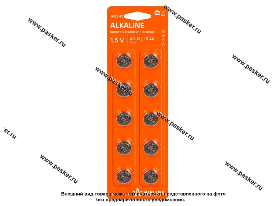 Батарейка AIRLINE AG13/LR44 AG13-10
