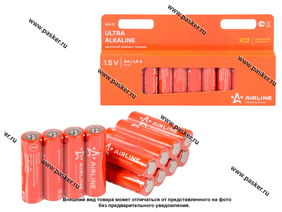 Батарейка AIRLINE LR6/AA AA-12 [упаковка 12 шт.]