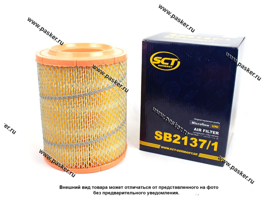Фильтр воздушный УАЗ Хантер Патриот ГАЗ 3110 Газель 3302 2752 ЗМЗ-402 SCT SB2137/1