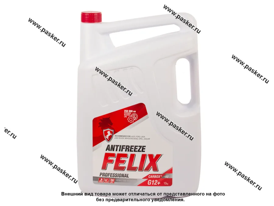 Антифриз FELIX CARBOX G12+ 10кг красный