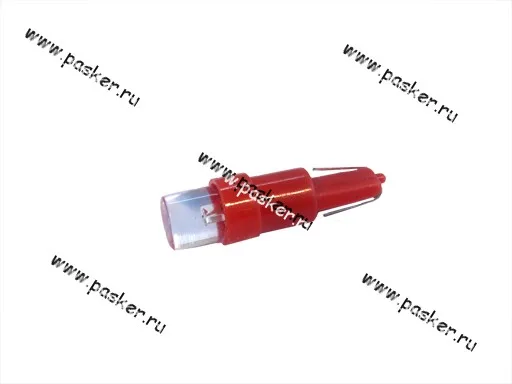 Лампа светодиод 12V1.2W W2x4.6d Nord YADA 1LED красная