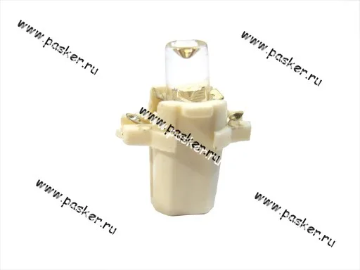 Лампа светодиод 12V1.2W BAX10D ДиаЛуч 1COB белая с патроном