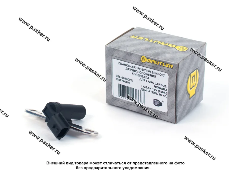 Датчик положения коленвала LADA Largus RENAULT Logan 16V 2007 двигатель 16 кл BAUTLER BTL-6000CPS