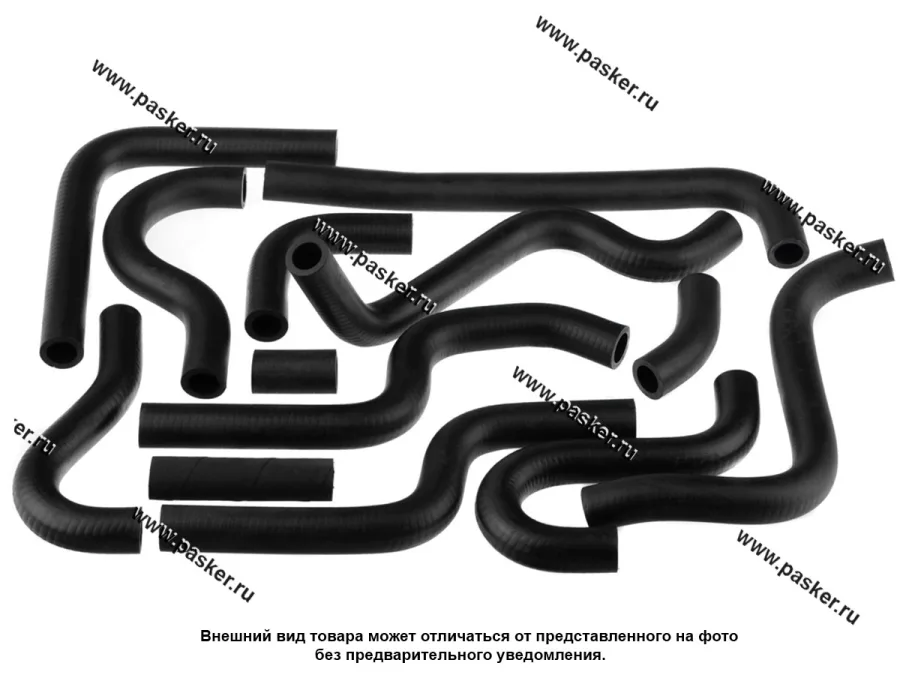 Патрубки печки Газель с дв. Евро 3 (борт., с задн. отопит.) 13шт LECAR