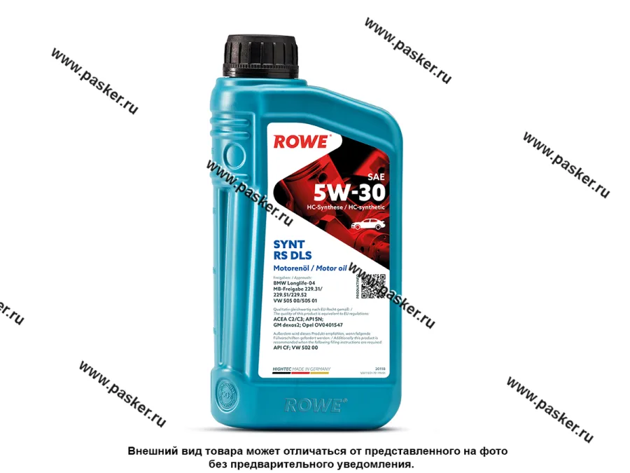 Масло ROWE  5W30 HIGHTEC SYNT RS DLS API SN/CF ACEA C2/C3 1л син