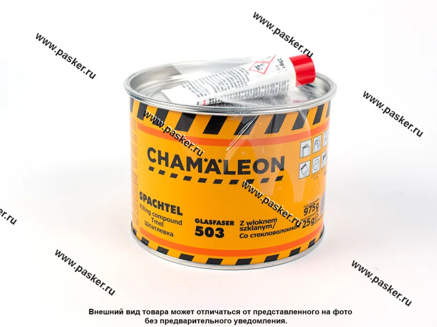 Шпатлевка Chamaleon 15035 стекловолокно 1000гр с отвердителем