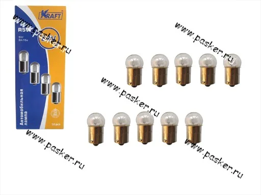 Лампа 24V5W BA15s KRAFT 700049 [упаковка 10 шт.]
