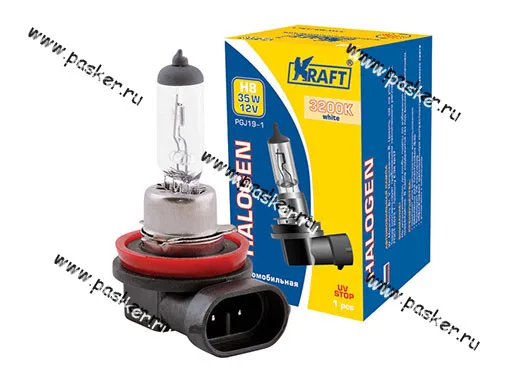 Лампа галоген 12V H8 35W PGJ19-1 KRAFT 700018