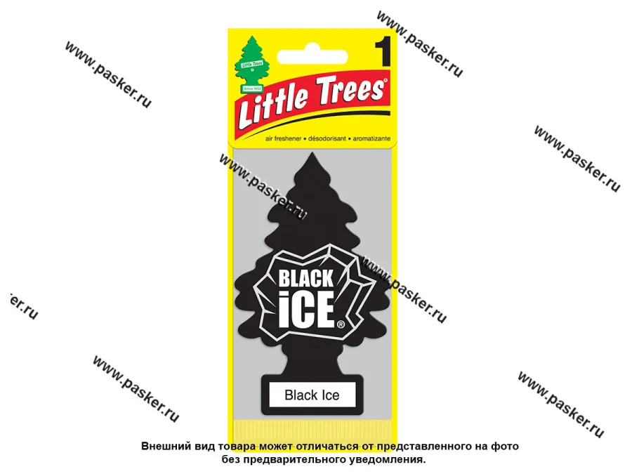 Ароматизатор LITTLE TREES Елочка черный лед