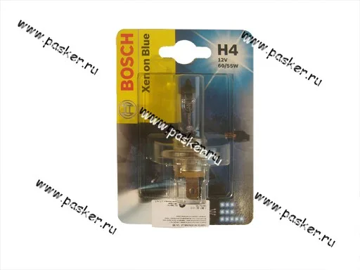 Лампа галоген 12V H4 60/55W P43t BOSCH XENON BLUE 010