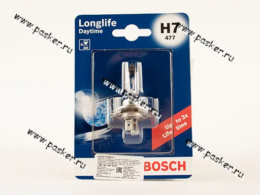 Лампа галоген 12V H7 55W PX26d BOSCH Long Life Daytime 057
