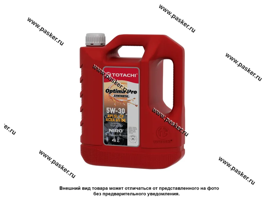 Масло TOTACHI NIRO  5W30 Optima PRO API SL/CF ACEA A5/B5 4л син