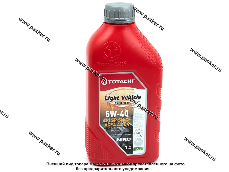 Масло TOTACHI NIRO  5W40 LV API SP/SN/CF ACEA A3/B4 1л син