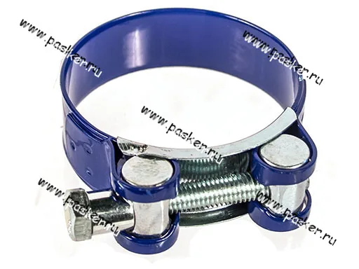 Хомут COMFORT 56-59 силовой одноболтовый синий