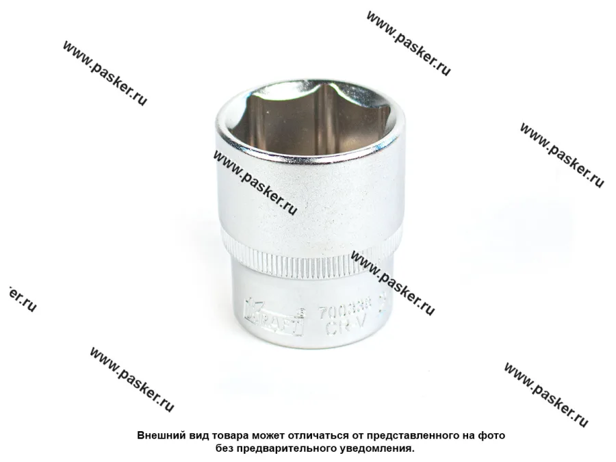 Головка торцевая 27 1/2 короткая 6-гранная KRAFT KT 700338